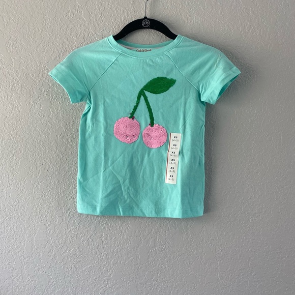 Kids Tee with Sequence Cherry Design - Picture 2 of 3